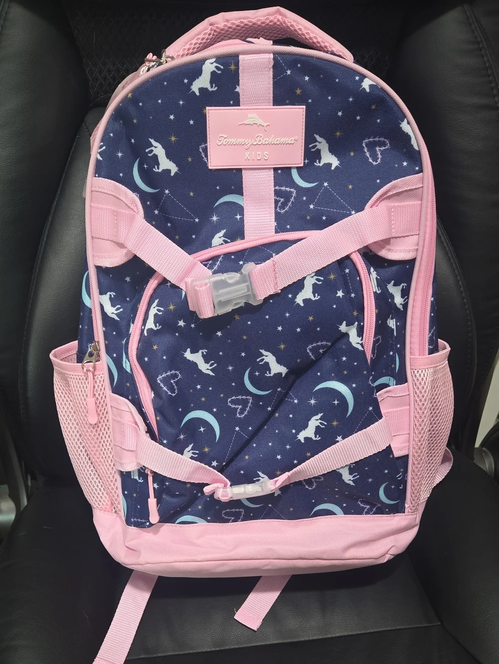 Tommy Bahama Kids Navy and Pink Unicorn Backpack